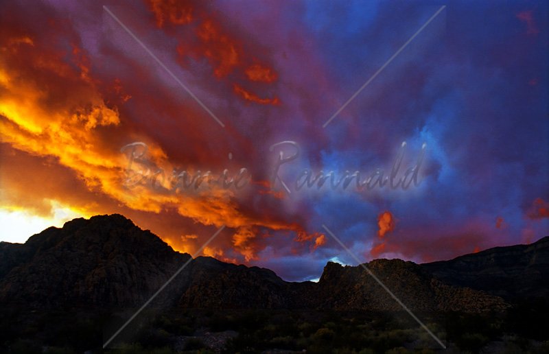 Spring Mountain Sunset - Click Image to Close