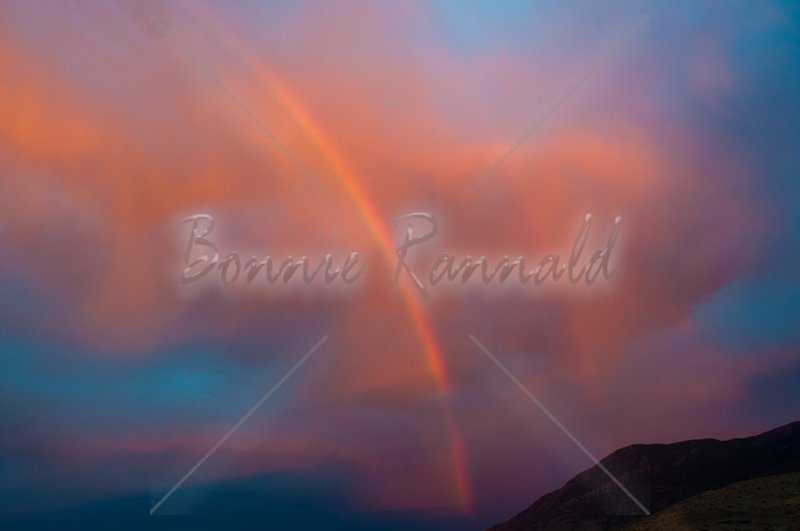 Sunset Rainbow at Walker Lake - Click Image to Close