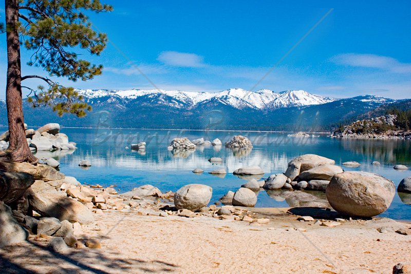 Sand Harbor Reflections, Lake Tahoe, NV - Click Image to Close
